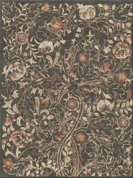 William Morris 13771-floral melancholy - handmade rug,  tibetan (India), 100 knots quality